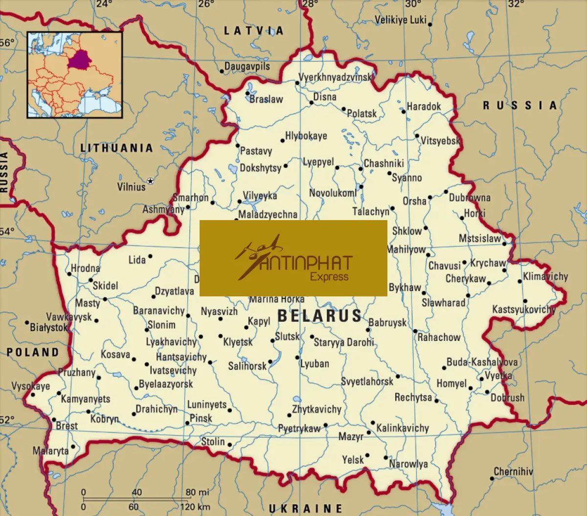 Gửi hàng đi Belarus qua DHL, FedEx, UPS, EMS và VNPOST tại ATP Express Gửi hàng đi Belarus qua DHL, FedEx, UPS, EMS và VNPOST tại ATP Express