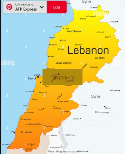 Gửi hàng đi Lebanon qua DHL, FedEx, UPS, EMS uy tín