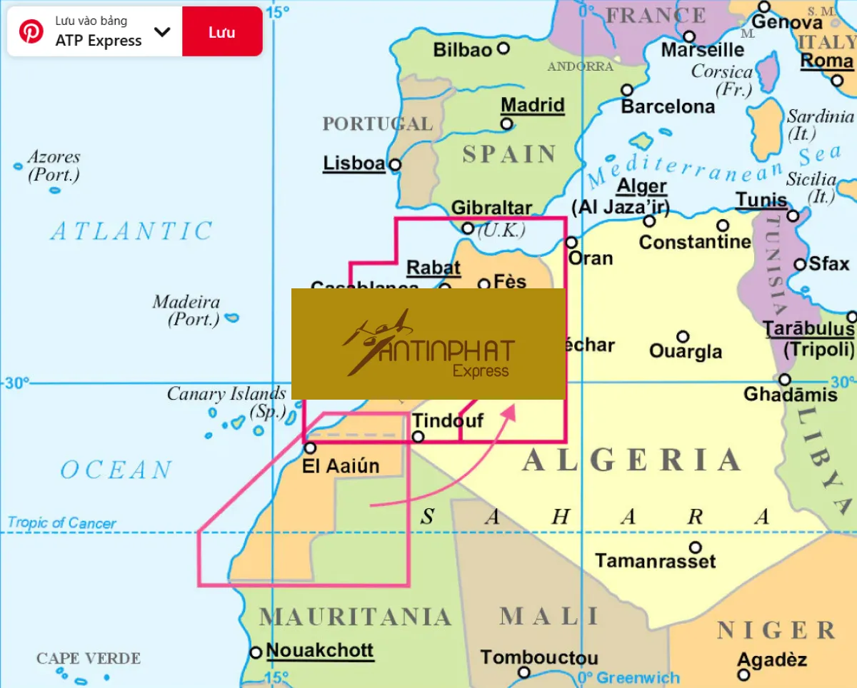 Gửi hàng đi Maroc qua DHL, FedEx, UPS, EMS và VNPOST Giá Tốt