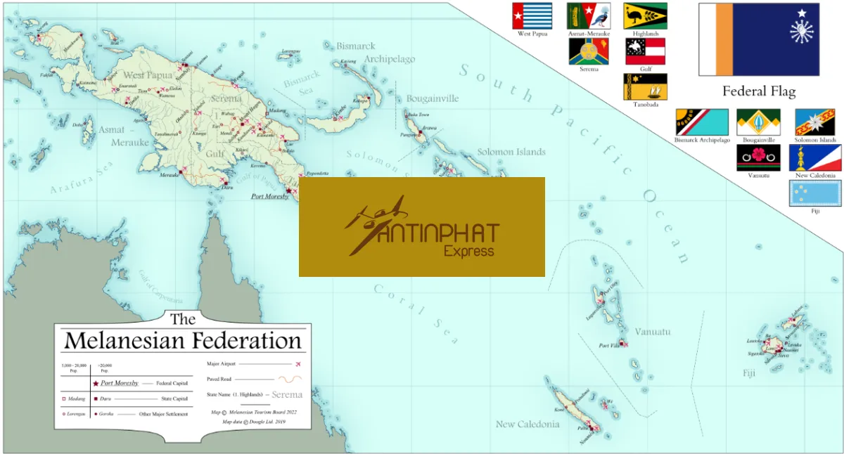 Gửi Hàng Đi Melanesia – Vận Chuyển Quốc Tế DHL, UPS, FedEx, EMS