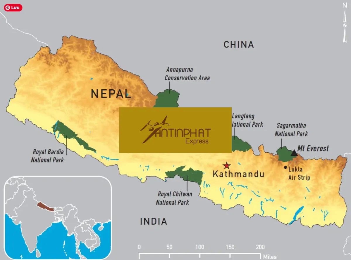 Gửi hàng đi Nepal qua DHL, FedEx, UPS, EMS tại ATP Express uy tín