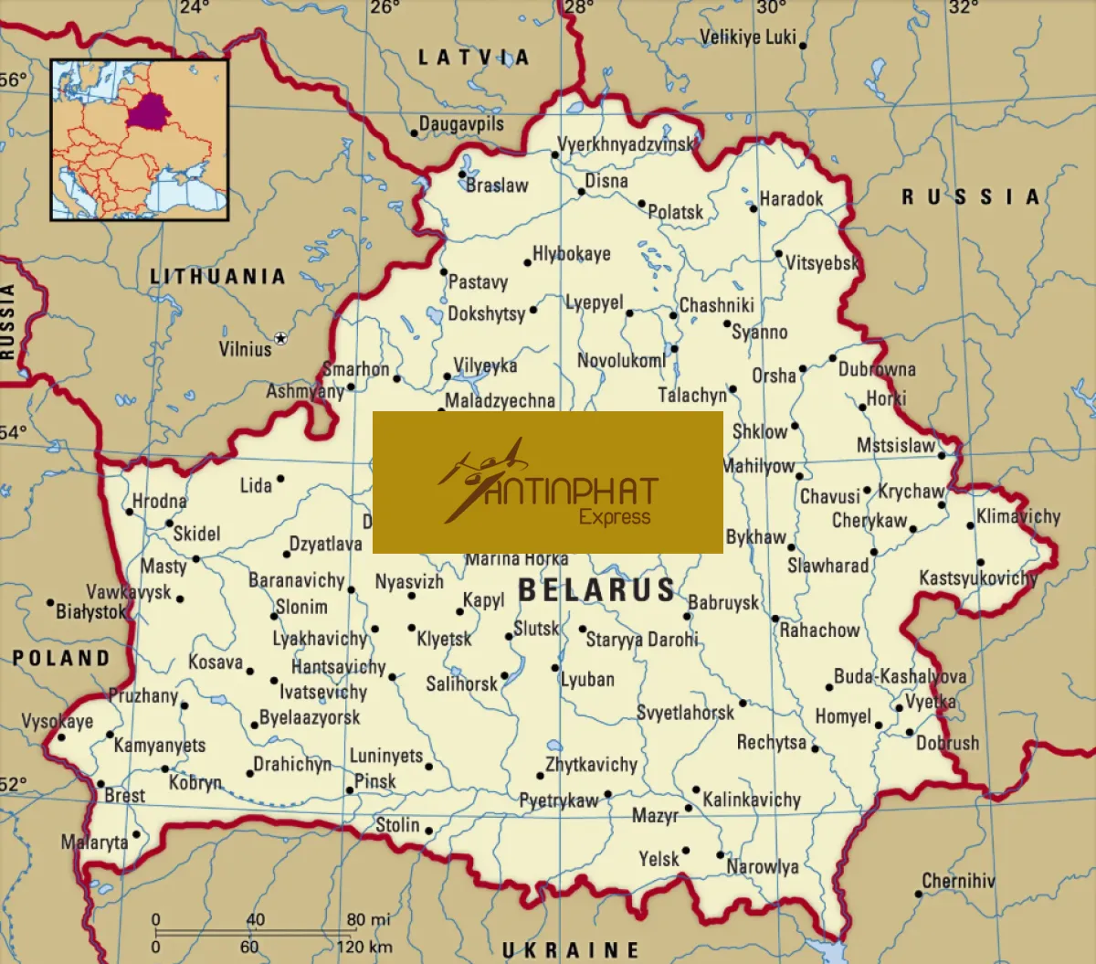 Gửi hàng đi Belarus qua DHL, FedEx, UPS, EMS và VNPOST tại ATP Express