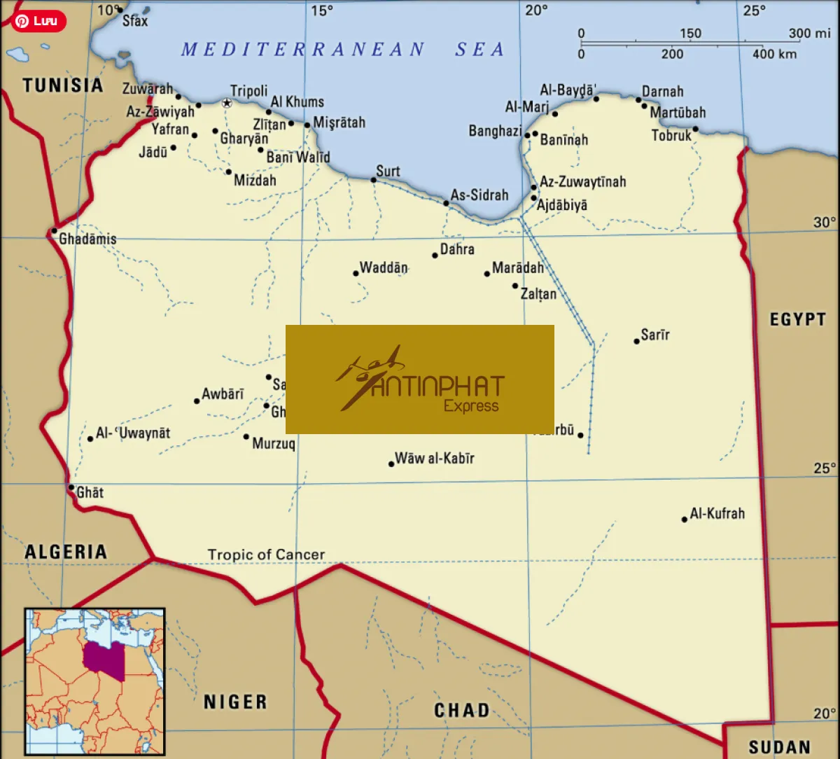 Gửi hàng đi Libya qua DHL, FedEx, UPS, EMS và VNPOST - Dịch vụ chuyển