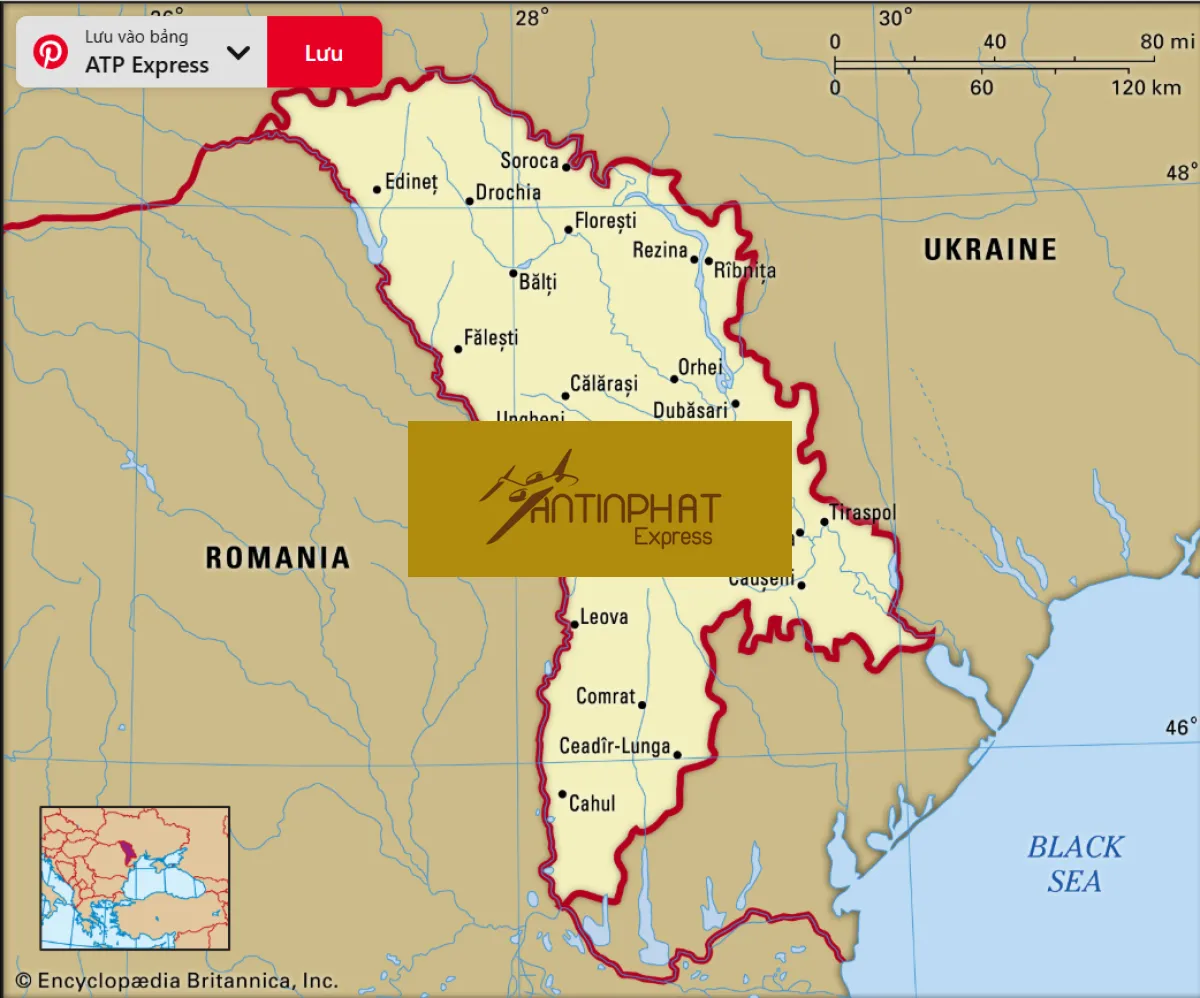 Gửi hàng đi Moldova qua DHL, FedEx, UPS, EMS và VNPOST tại ATP Express